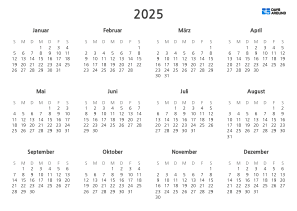 current yearly calendar