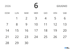 modello di calendario mensile in orizzontale, con solo le date per concentrarsi sulla pianificazione con un design semplice