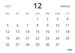 yatay aylık takvim şablonu, yalnızca tarihleri göstererek sade tasarımla planlamaya odaklanmayı sağlar