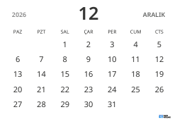 yatay aylık takvim şablonu, yalnızca tarihleri göstererek sade tasarımla planlamaya odaklanmayı sağlar