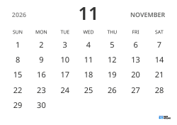 landscape monthly calendar template, showing only dates to help you focus on schedule planning with a simple design