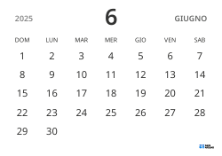 modello di calendario mensile in orizzontale, con solo le date per concentrarsi sulla pianificazione con un design semplice