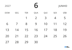 modelo de calendário mensal em paisagem, exibindo apenas as datas para focar no planejamento com design simples