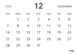 Monatskalender-Vorlage im Querformat, mit Datumsanzeige für fokussierte Terminplanung in schlichtem Design