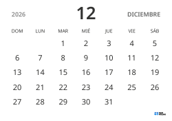 plantilla de calendario mensual en formato horizontal, con solo fechas para centrarse en la planificación con un diseño sencillo