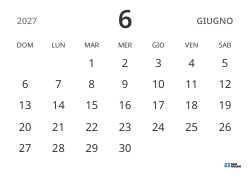 modello di calendario mensile in orizzontale, con solo le date per concentrarsi sulla pianificazione con un design semplice