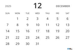landscape monthly calendar template, showing only dates to help you focus on schedule planning with a simple design
