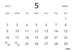 landscape monthly calendar template, showing only dates to help you focus on schedule planning with a simple design