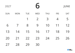 landscape monthly calendar template, showing only dates to help you focus on schedule planning with a simple design