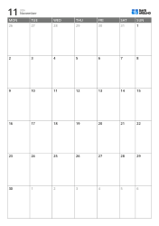 Monday-start 6-week portrait monthly calendar template with expanded weekdays and integrated weekend layout, printable schedule calendar