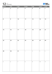 Monatskalender-Vorlage im Hochformat mit 6-Wochen-Ansicht ab Montag, erweiterten Werktagen und integriertem Wochenende, druckbarer Planungskalender