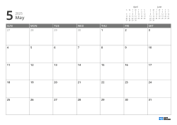 Mini calendars for the previous and next month are at the top right, and a 7 × 5 monthly calendar is at the bottom – monthly calendar template (Horizontal).