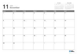 Mini calendars for the previous and next month are at the top right, and a 7 × 5 monthly calendar is at the bottom – monthly calendar template (Horizontal).