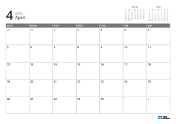 Mini calendars for the previous and next month are at the top right, and a 7 × 5 monthly calendar is at the bottom – monthly calendar template (Horizontal).