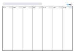 Planner settimanale orizzontale senza date con titolo e data personalizzabili, dotato di 7 colonne per organizzare la settimana e gestire lavoro, studio e attività personali