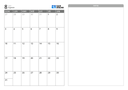 Plantilla de calendario mensual de 5 semanas con diseño dividido para organizar horarios y notas de un vistazo (horizontal)