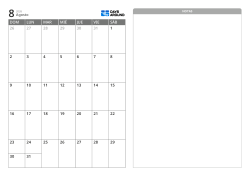 Plantilla de calendario mensual de 5 semanas con diseño dividido para organizar horarios y notas de un vistazo (horizontal)