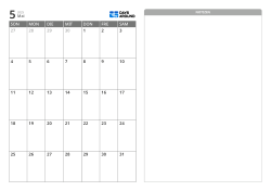5-Wochen-Monatskalender mit geteilter Ansicht, um Termine und Notizen auf einen Blick zu organisieren (Querformat)