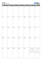 Ein Monatskalender im 7-Spalten × 5-Zeilen-Layout mit Mini-Kalendern des Vormonats und Folgemonats im freien Bereich – Monatskalender-Vorlage (Hochformat).