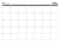 Calendário mensal em grade 7 colunas × 5 linhas – modelo (Horizontal).