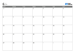 A monthly calendar in a 7-column × 5-row layout – monthly calendar template (Horizontal).