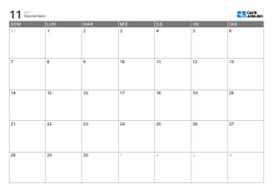 Calendario mensual en formato 7 columnas × 5 filas – plantilla (Horizontal).