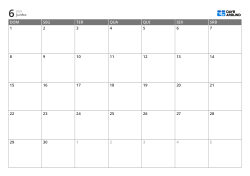 Calendário mensal em grade 7 colunas × 5 linhas – modelo (Horizontal).
