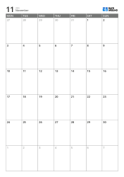 Monday-start portrait monthly calendar template – printable calendar with fixed 6-week layout
