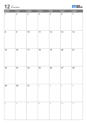Monday-start portrait monthly calendar template – printable calendar with fixed 6-week layout