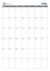 Monatskalender-Vorlage im Hochformat mit Montagbeginn – druckbarer Kalender mit festem 6-Wochen-Layout