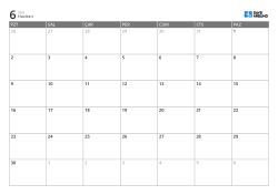 Pazartesi başlangıçlı yatay aylık takvim şablonu – sabit 6 haftalık düzenli yazdırılabilir takvim