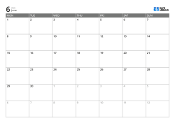 Monday-start landscape monthly calendar template – printable calendar with fixed 6-week layout