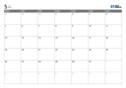 Monatskalender-Vorlage im Querformat mit Montagbeginn – druckbarer Kalender mit festem 6-Wochen-Layout