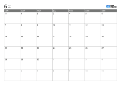 Modèle de calendrier mensuel horizontal commençant le lundi – calendrier imprimable avec mise en page fixe sur 6 semaines