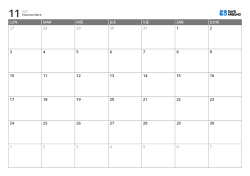 Plantilla de calendario mensual horizontal con inicio en lunes – calendario imprimible con diseño fijo de 6 semanas
