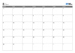Monatskalender-Vorlage im Querformat mit Montagbeginn – druckbarer Kalender mit festem 6-Wochen-Layout