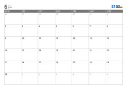 Monatskalender-Vorlage im Querformat mit Montagbeginn – druckbarer Kalender mit festem 6-Wochen-Layout