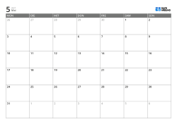 Monatskalender-Vorlage im Querformat mit Montagbeginn – druckbarer Kalender mit festem 6-Wochen-Layout