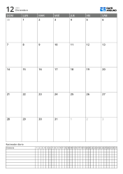 Plantilla de planificador vertical con calendario mensual y rastreador diario, marca horarios y hábitos por fecha