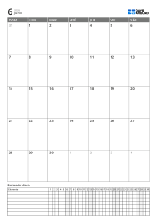 Plantilla de planificador vertical con calendario mensual y rastreador diario, marca horarios y hábitos por fecha