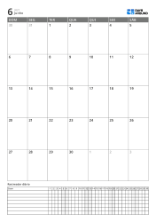 Modelo de planner vertical com calendário mensal e rastreador diário, marque agenda e hábitos por data