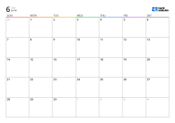 Landscape monthly calendar featuring rainbow color accents, wide date boxes, and a clean printable layout for organizing monthly schedules and notes