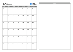 Calendrier mensuel minimaliste (début lundi) avec espace de notes à droite