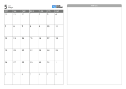 Sağda not alanı bulunan minimalist aylık takvim (Pazartesi başlangıçlı)