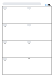 Undated portrait weekly planner with space to write your own title and dates, featuring a balanced layout of daily planning sections and a notes area for organized weekly planning