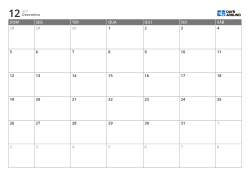 Modelo de calendário mensal de 6 semanas com dias úteis ampliados e fins de semana reduzidos, calendário para impressão
