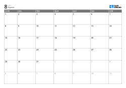 Modelo de calendário mensal de 6 semanas com dias úteis ampliados e fins de semana reduzidos, calendário para impressão