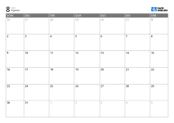 Modelo de calendário mensal de 6 semanas com dias úteis ampliados e fins de semana reduzidos, calendário para impressão