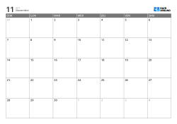Calendrier mensuel imprimable au format tableau optimisé 7 colonnes × 4–6 lignes (horizontal)