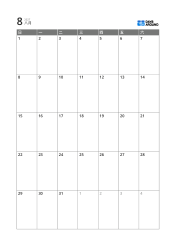 利用日期格与周围留白提升可读性与记录性的5周月历模板（纵向）